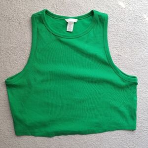 LIKE NEW H&M Green Sleeveless Crop Top - sz. XXL